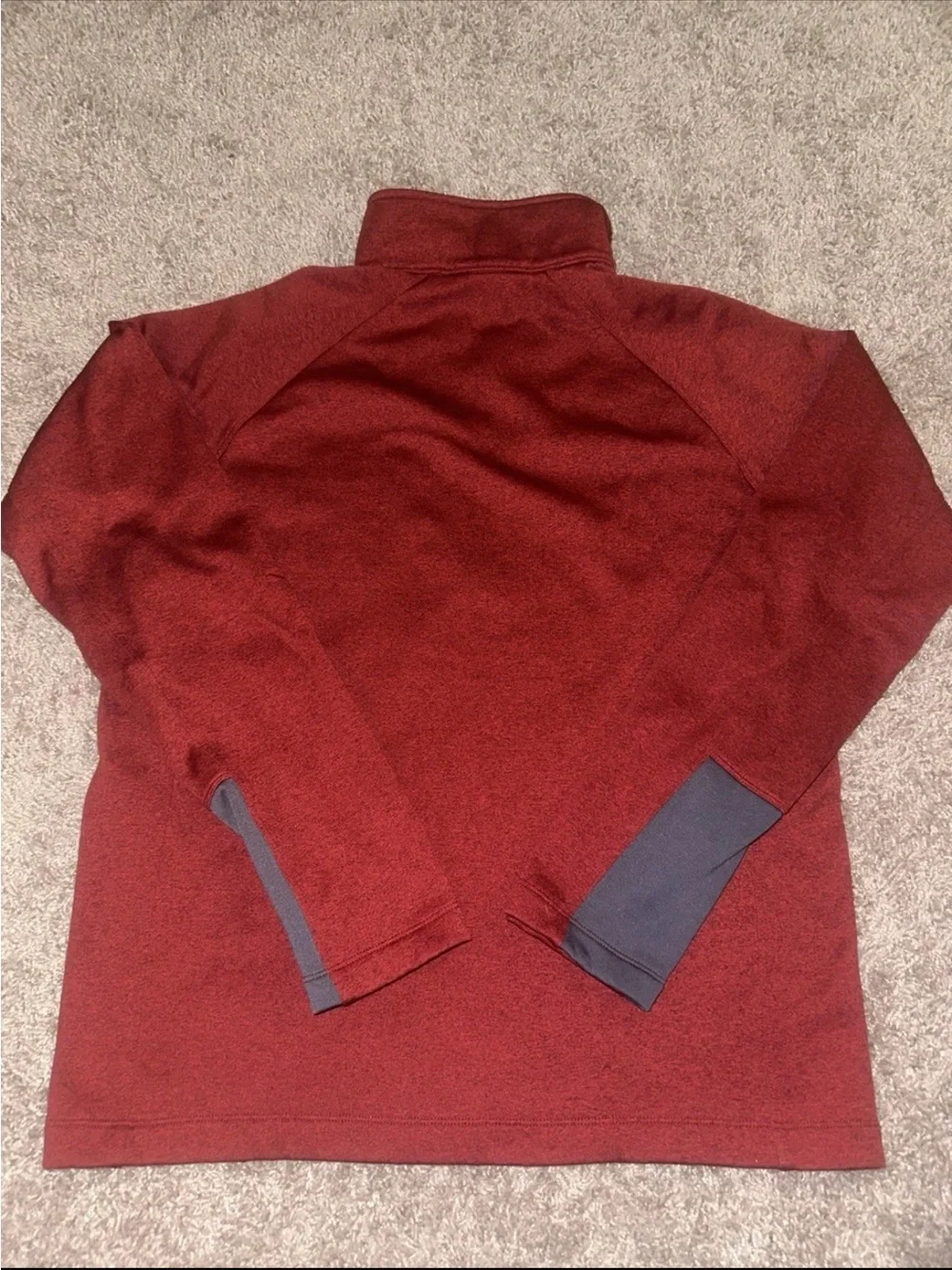 The North Face Men’s Medium Sweater Fleece 1/4 Zip Pullover Red Hiking Outdoor